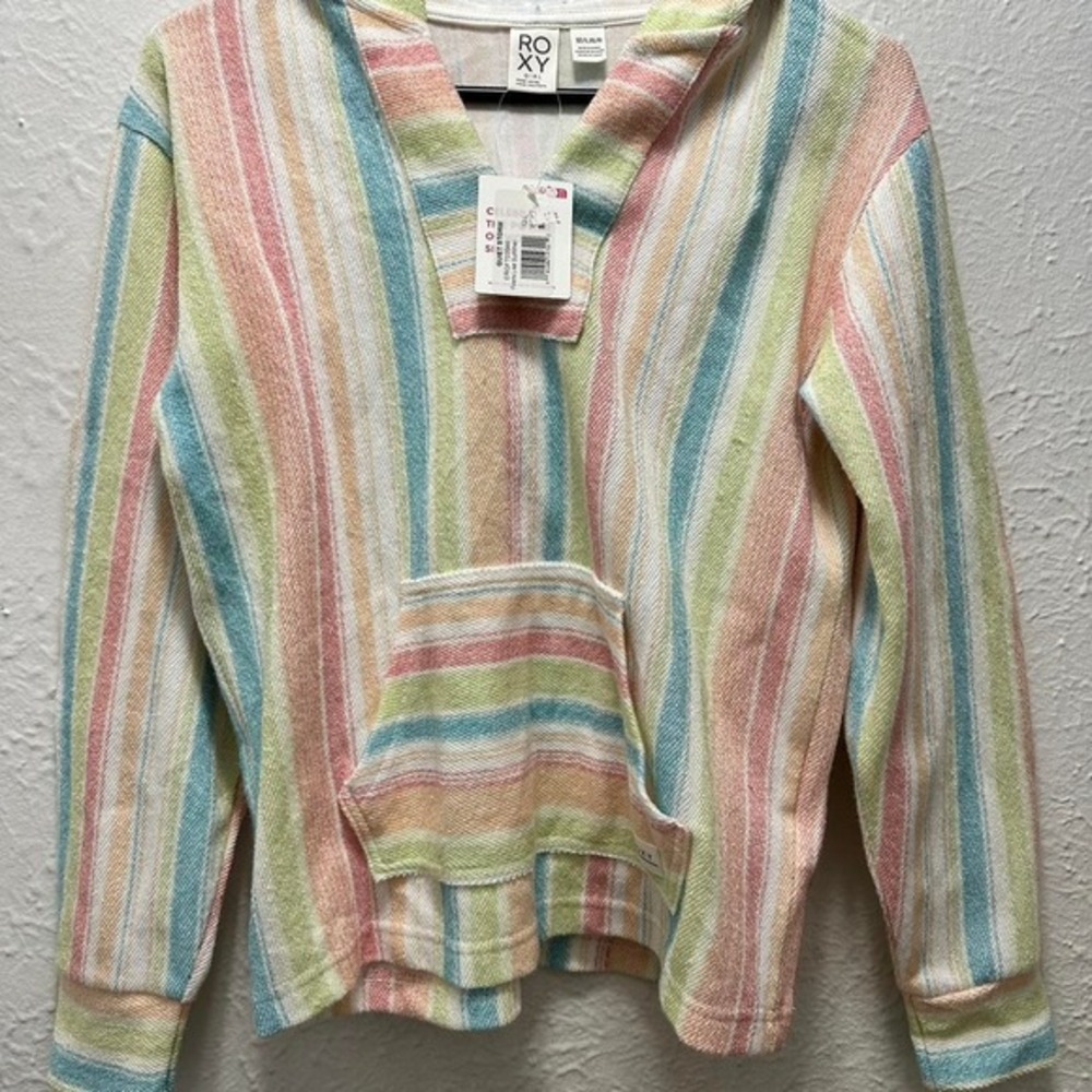 Girl's Roxy multicolored striped hoodie